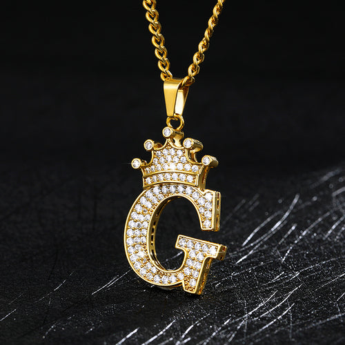 Load image into Gallery viewer, Zircon Alphabet Necklace
