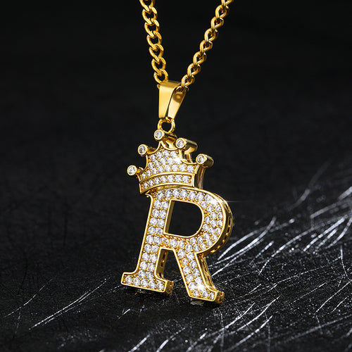 Load image into Gallery viewer, Zircon Alphabet Necklace
